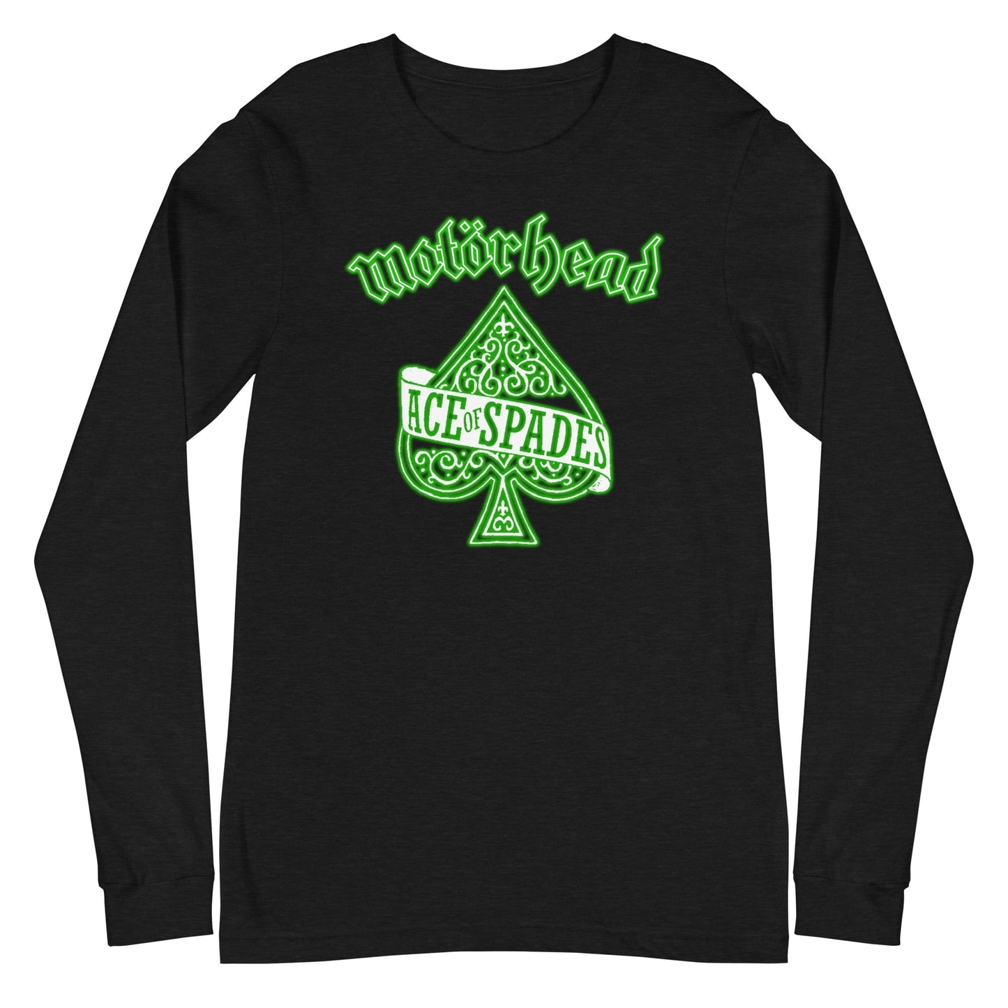 MerchMoment Motorhead - Green Ace Long Sleeve T-Shirt Black