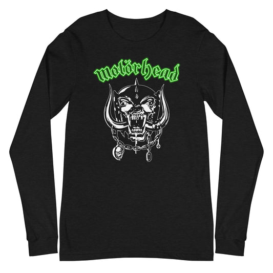 MerchMoment Motorhead - Green Logo Long Sleeve T-Shirt Black