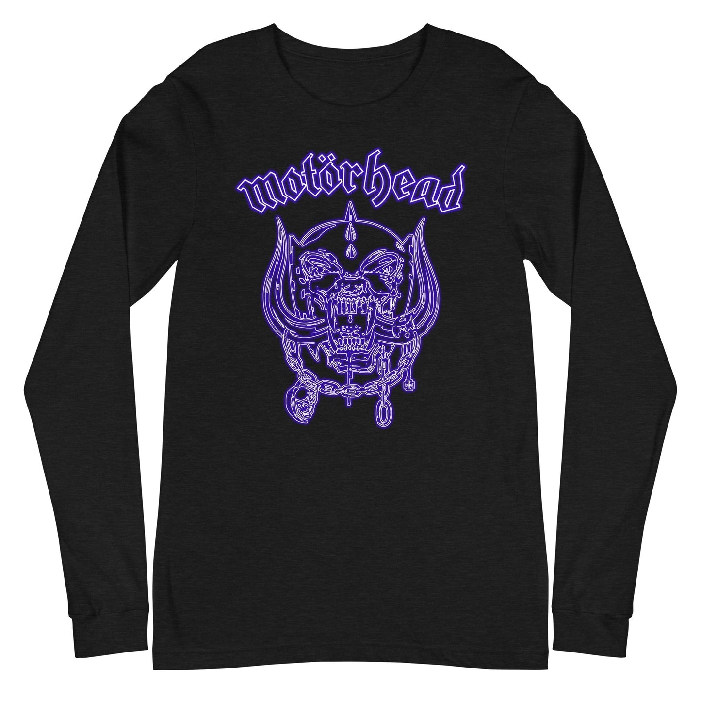 MerchMoment Motorhead - Neon Blue Warpig Long Sleeve T-Shirt Black