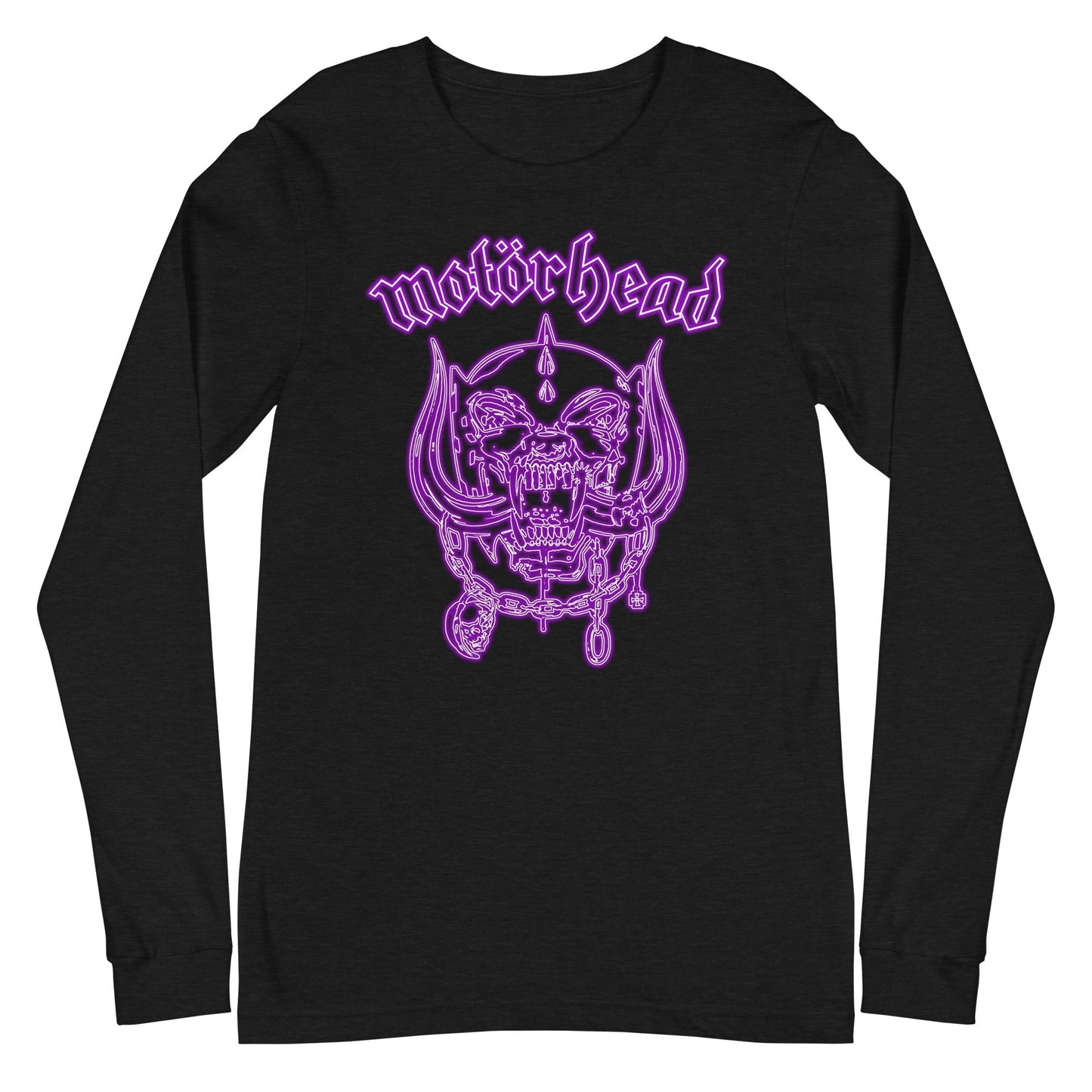 MerchMoment Motorhead - Neon Purple Warpig Long Sleeve T-Shirt Black