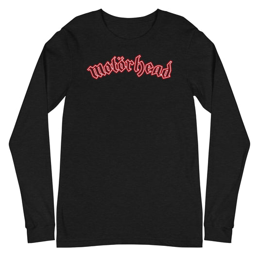 MerchMoment Motorhead - Neon Red Ace Long Sleeve T-Shirt Black
