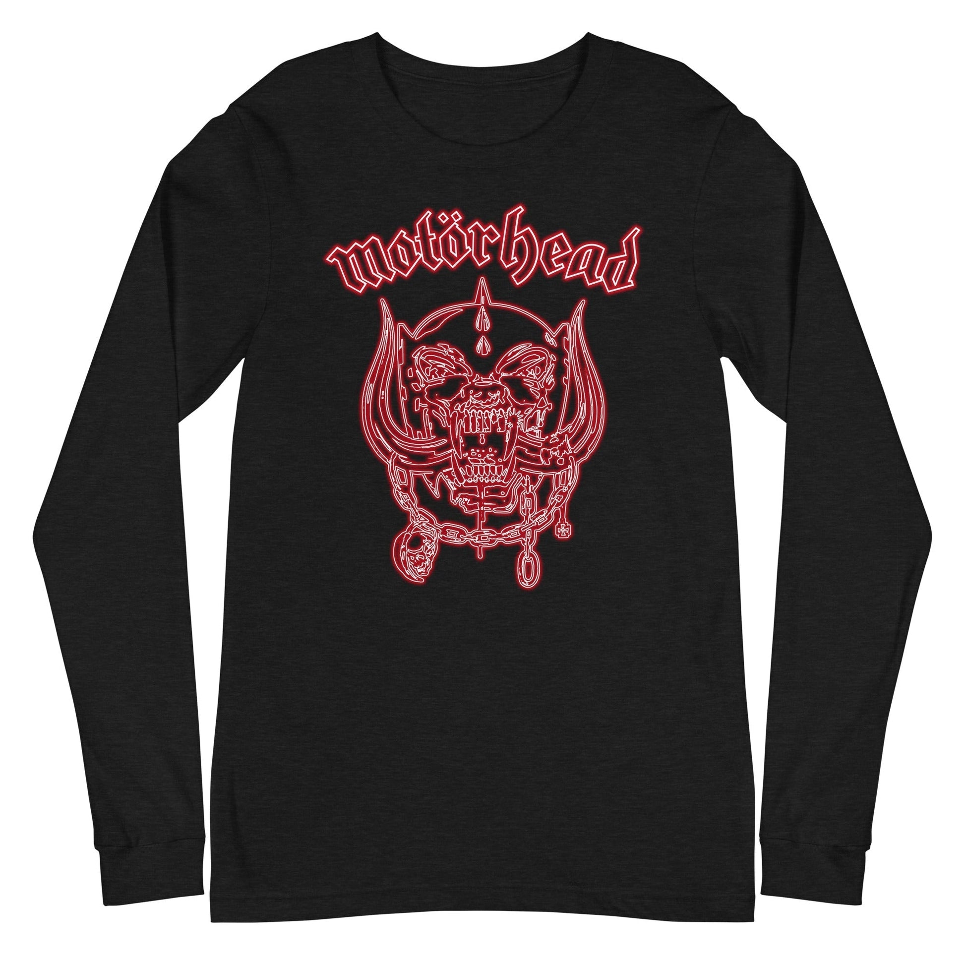 MerchMoment Motorhead - Neon Red Warpig Long Sleeve T-Shirt Black