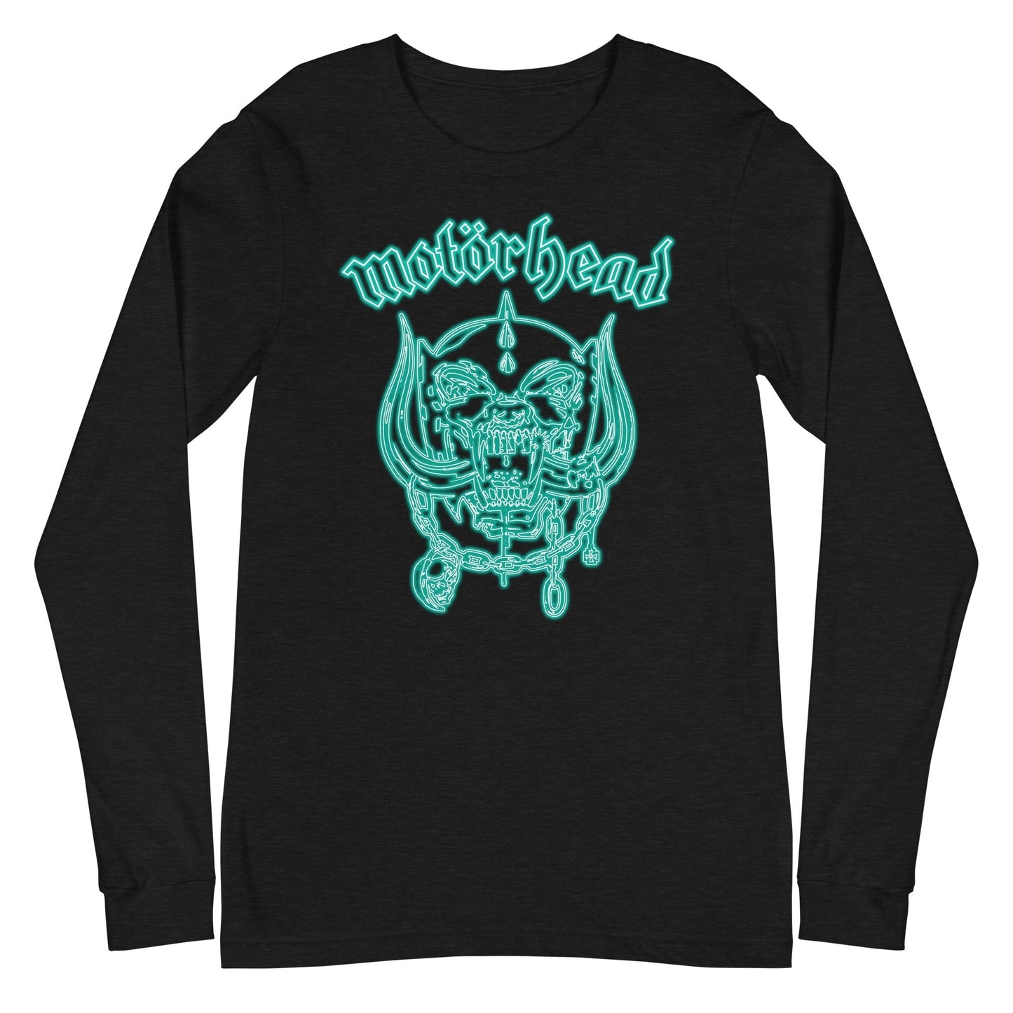 MerchMoment Motorhead - Neon Teal Warpig Long Sleeve T-Shirt Black
