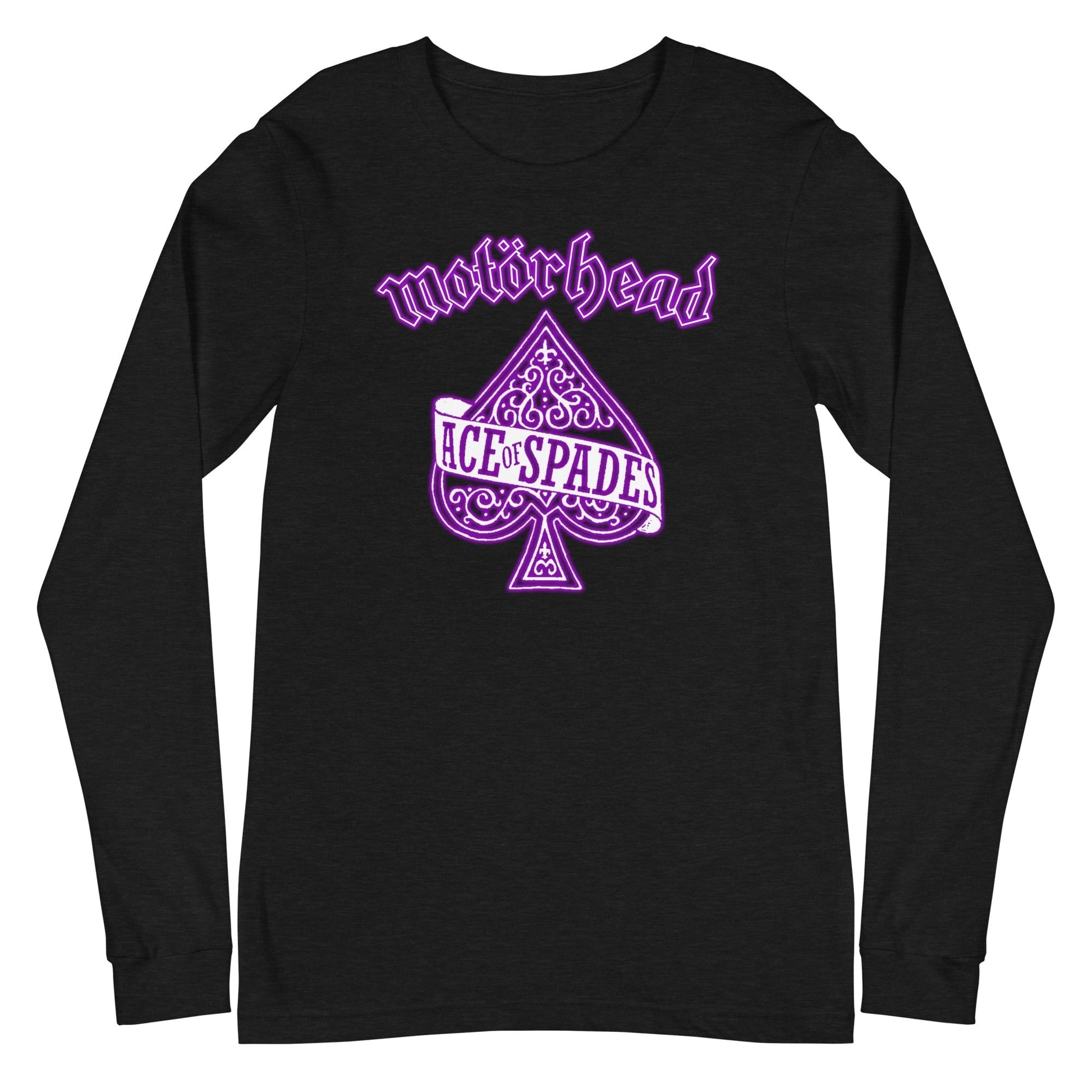 MerchMoment Motorhead - Purple Ace Long Sleeve T-Shirt Black
