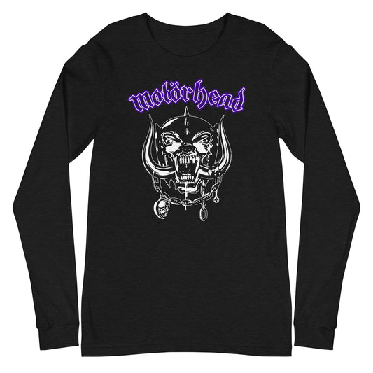 MerchMoment Motorhead - Purple Logo Long Sleeve T-Shirt Black