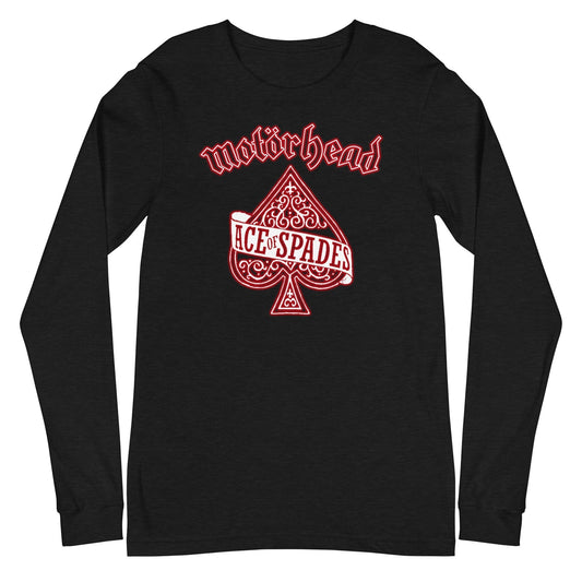 MerchMoment Motorhead - Red Ace Long Sleeve T-Shirt Black