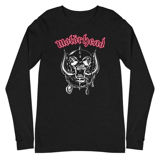 MerchMoment Motorhead - Red Logo Long Sleeve T-Shirt Black