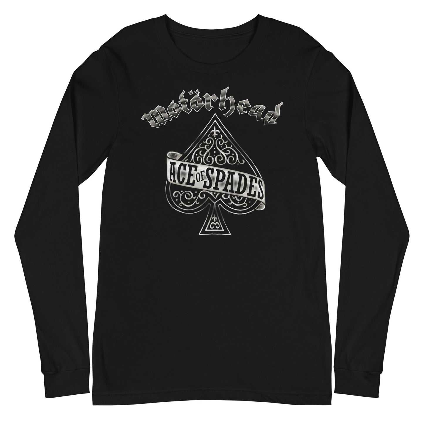 MerchMoment Motorhead - Silver Ace Long Sleeve T-Shirt Black