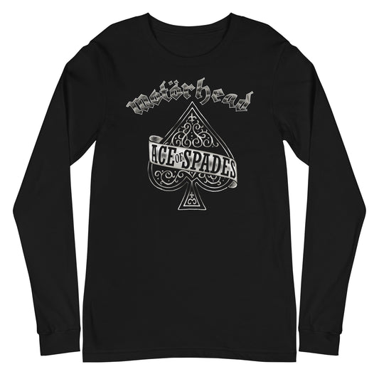 MerchMoment Motorhead - Silver Ace Long Sleeve T-Shirt Black
