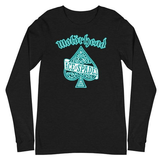 MerchMoment Motorhead - Teal Ace Long Sleeve T-Shirt Black