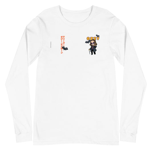 MerchMoment Ozzy Osbourne - Cartoon Logo Long Sleeve T-Shirt White