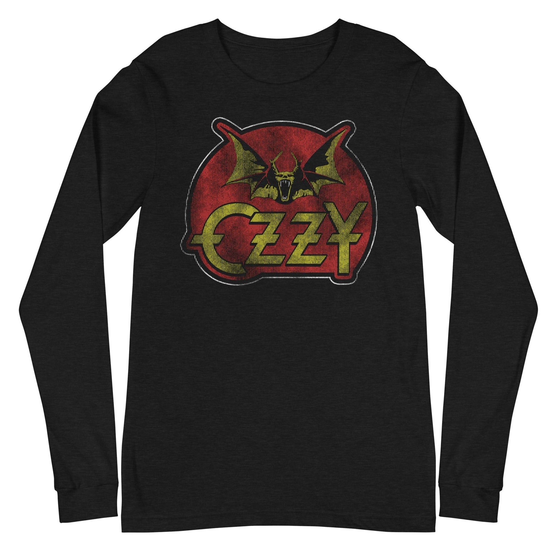 MerchMoment Ozzy Osbourne - Flaming Bat Long Sleeve T-Shirt Black