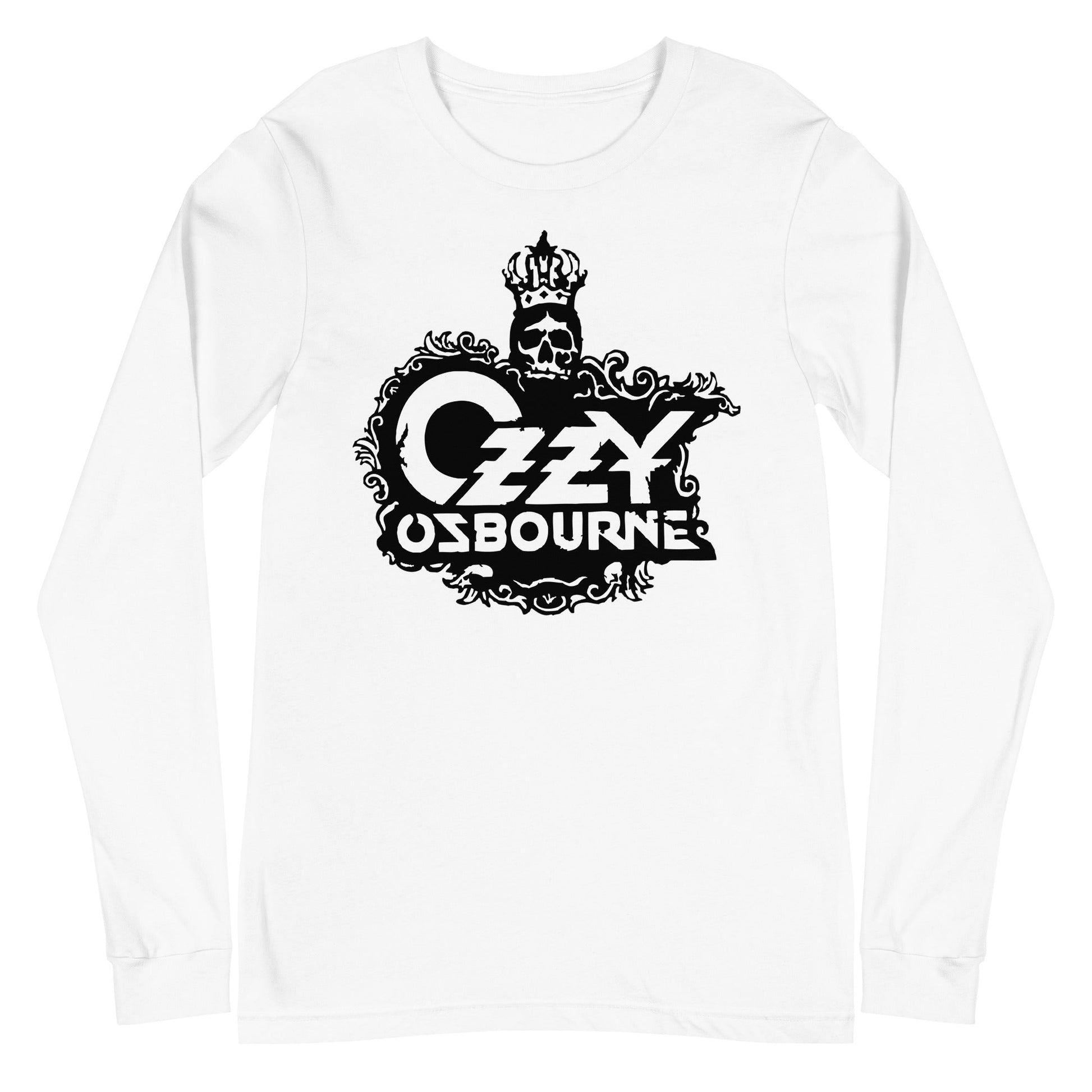 MerchMoment Ozzy Osbourne - Gilded Logo Long Sleeve T-Shirt White