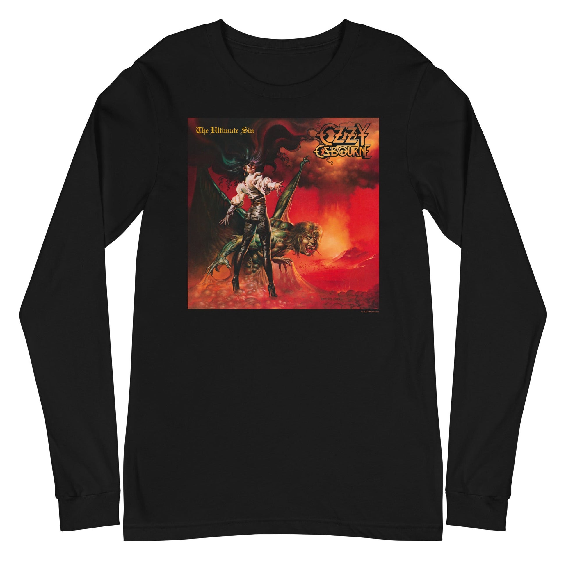 MerchMoment Ozzy Osbourne - Prince of Darkness Long Sleeve T-Shirt Black