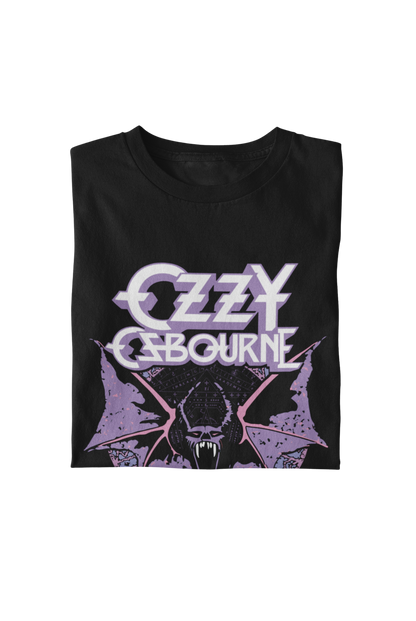 MerchMoment Ozzy Osbourne - Purple Bat T-Shirt Black