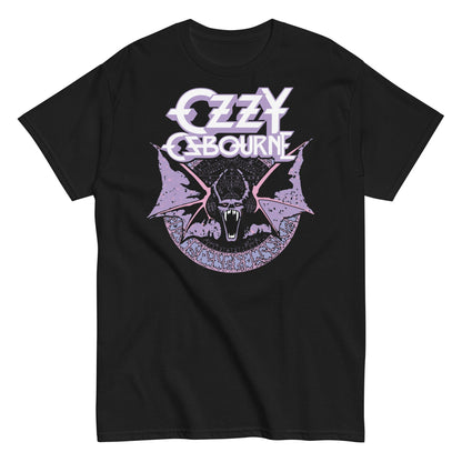 MerchMoment Ozzy Osbourne - Purple Bat T-Shirt Black