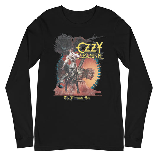 MerchMoment Ozzy Osbourne - The Ultimate Sin Long Sleeve T-Shirt Black