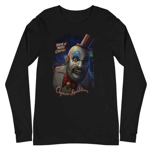 MerchMoment Rob Zombie - Captain Spaulding Long Sleeve T-Shirt Black