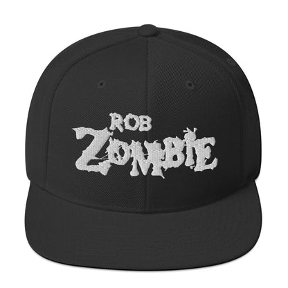 MerchMoment Rob Zombie Classic Logo Black Embroidered Snap Back Hat