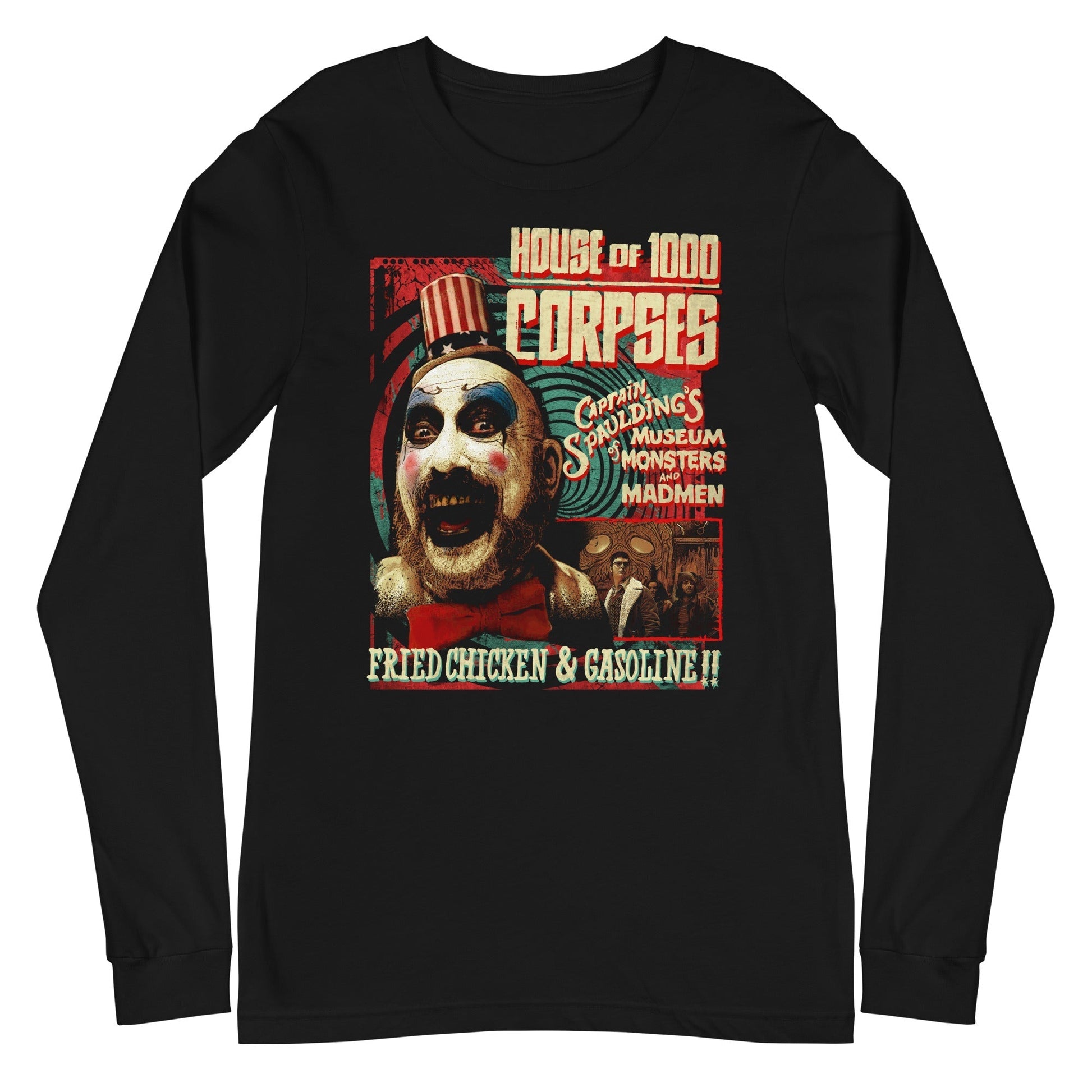 MerchMoment Rob Zombie - Fried Chicken and Gasoline Long Sleeve T-Shirt Black