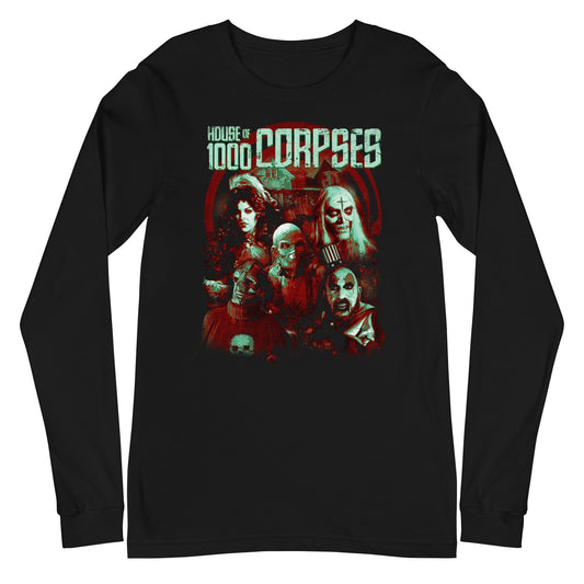 MerchMoment Rob Zombie - Green Corpses Long Sleeve T-Shirt Black