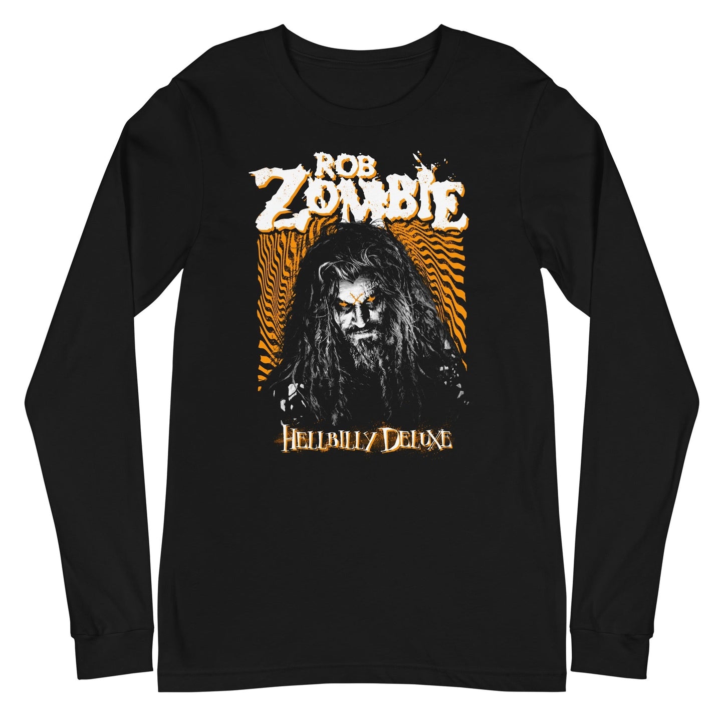 MerchMoment Rob Zombie - Hellbilly Orange Long Sleeve T-Shirt Black