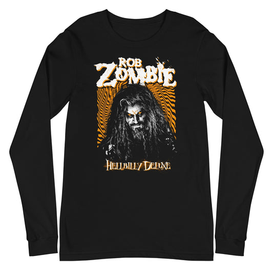 MerchMoment Rob Zombie - Hellbilly Orange Long Sleeve T-Shirt Black