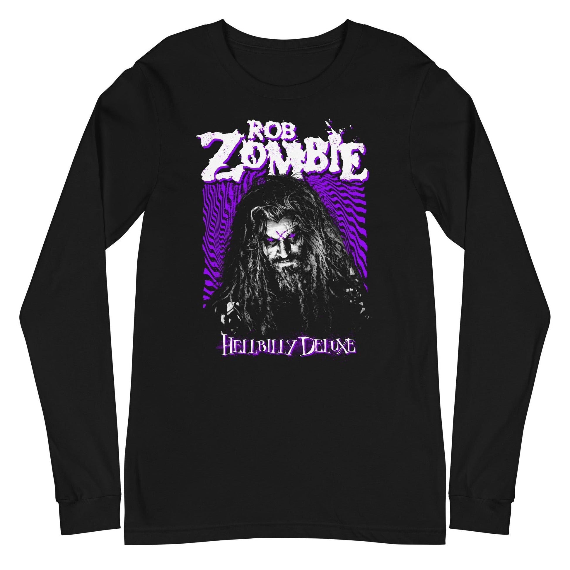 MerchMoment Rob Zombie - Hellbilly Purple Long Sleeve T-Shirt Black