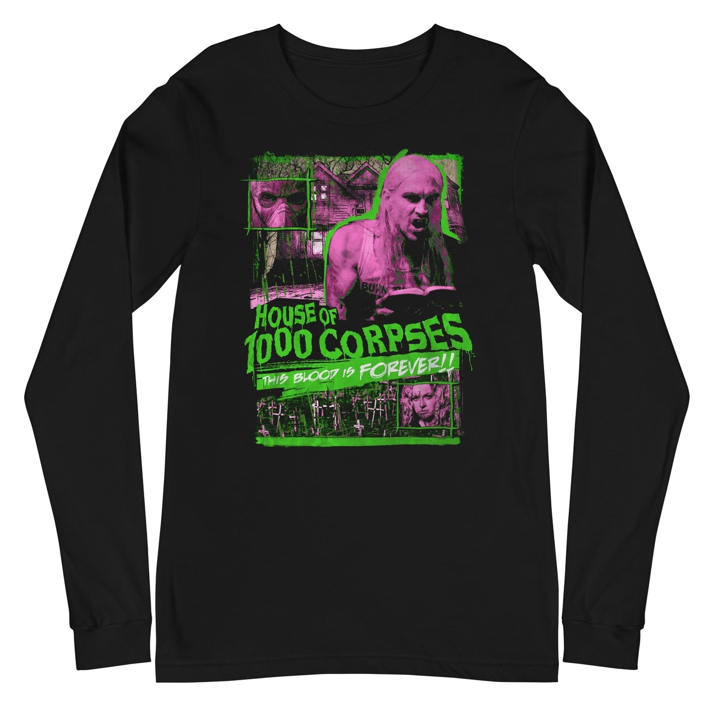 MerchMoment Rob Zombie - House of 1000 Corpses Long Sleeve T-Shirt Black