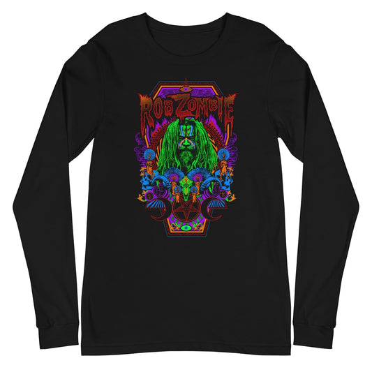 MerchMoment Rob Zombie - Psychedelic Long Sleeve T-Shirt Black