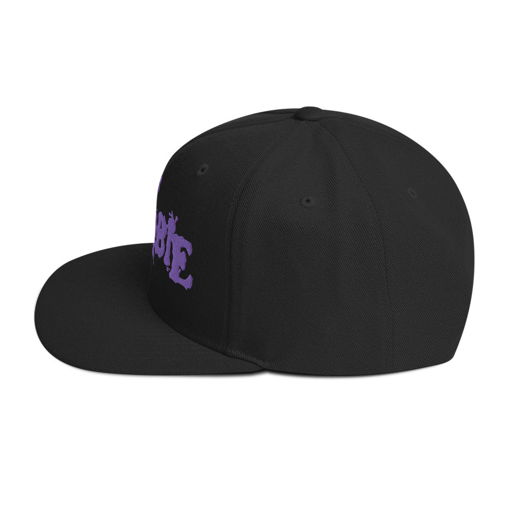 MerchMoment Rob Zombie Purple Logo Embroidered Snapback Hat
