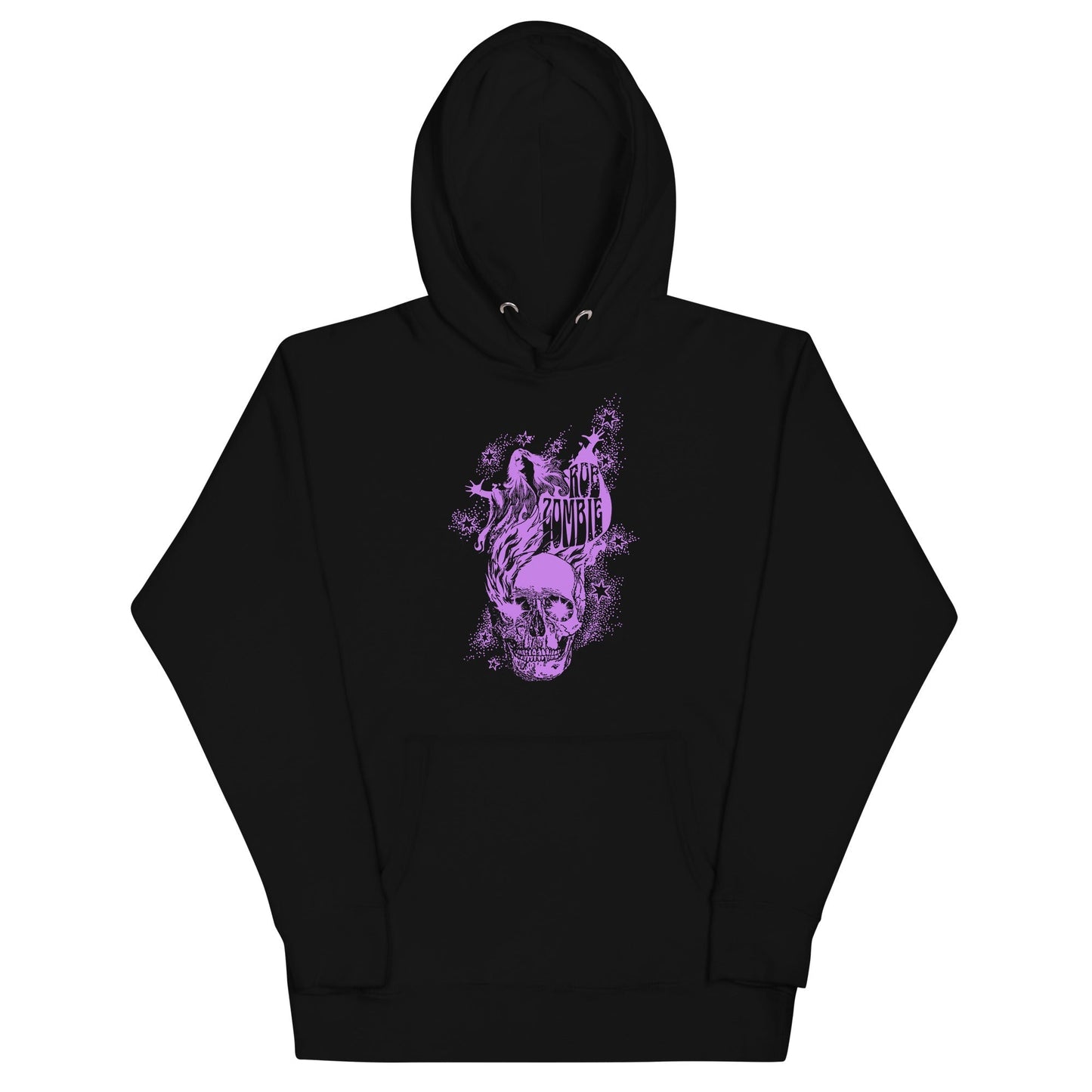 MerchMoment Rob Zombie - Purple Skull Hoodie Black
