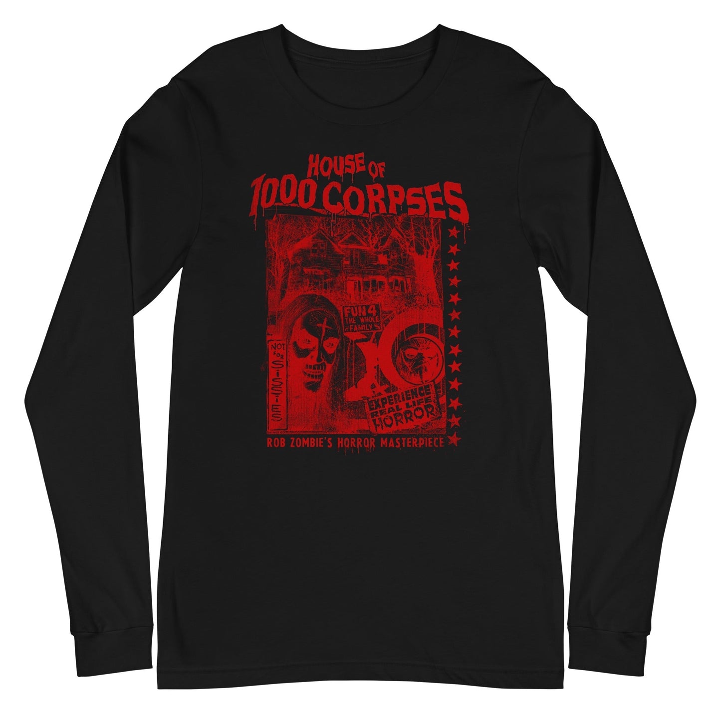 MerchMoment Rob Zombie - Red Corpses Long Sleeve T-Shirt Black
