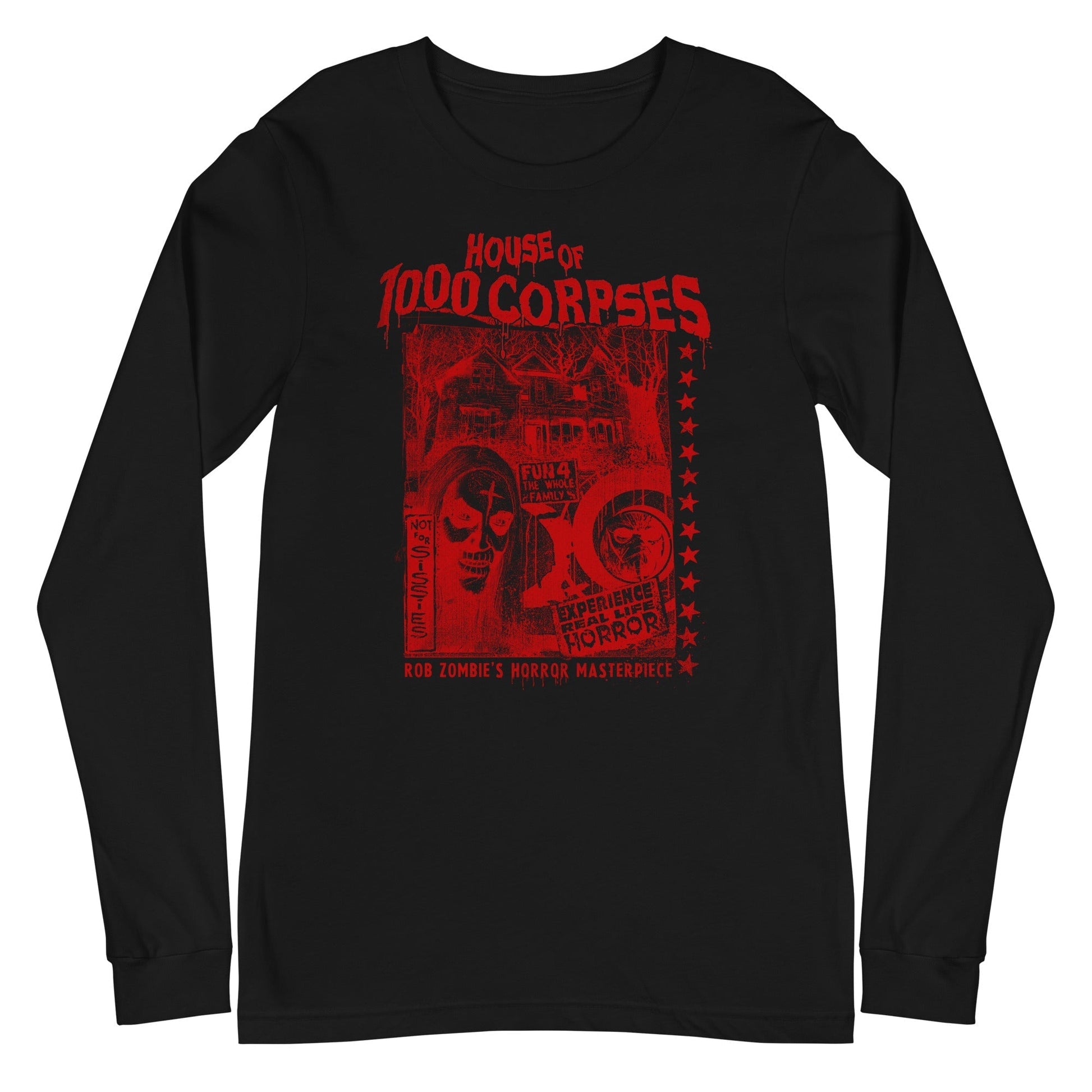 MerchMoment Rob Zombie - Red Corpses Long Sleeve T-Shirt Black
