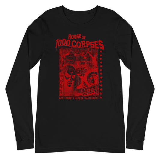 MerchMoment Rob Zombie - Red Corpses Long Sleeve T-Shirt Black