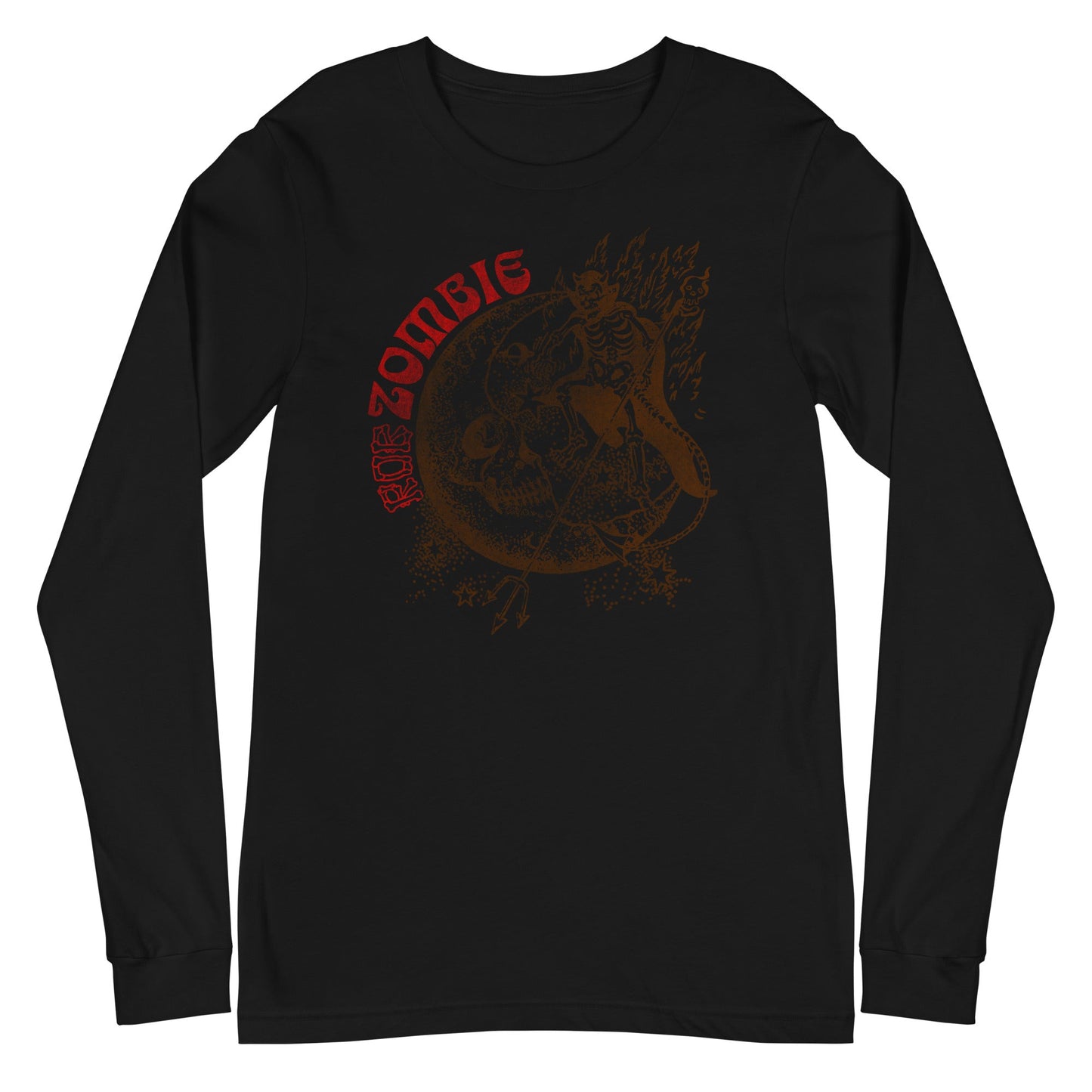 MerchMoment Rob Zombie - Red Rob Long Sleeve T-Shirt Black