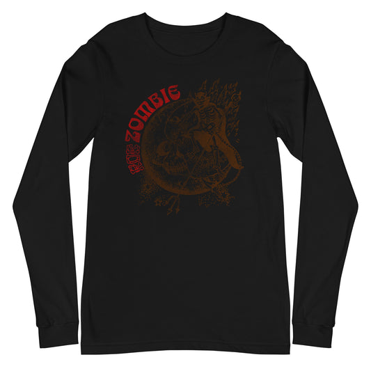 MerchMoment Rob Zombie - Red Rob Long Sleeve T-Shirt Black