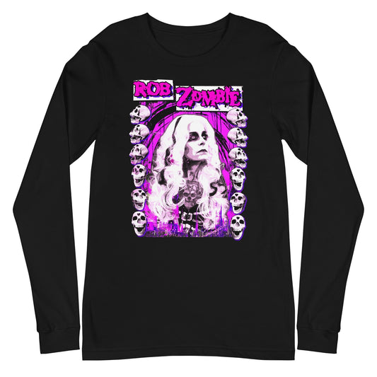 MerchMoment Rob Zombie - Rob Skulls Long Sleeve T-Shirt Black