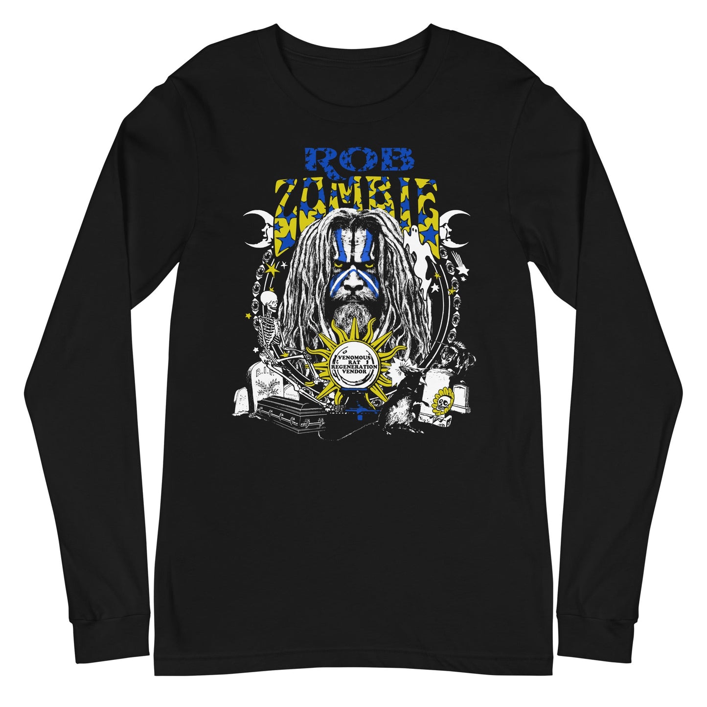 MerchMoment Rob Zombie - Venemous Rat Long Sleeve T-Shirt Black