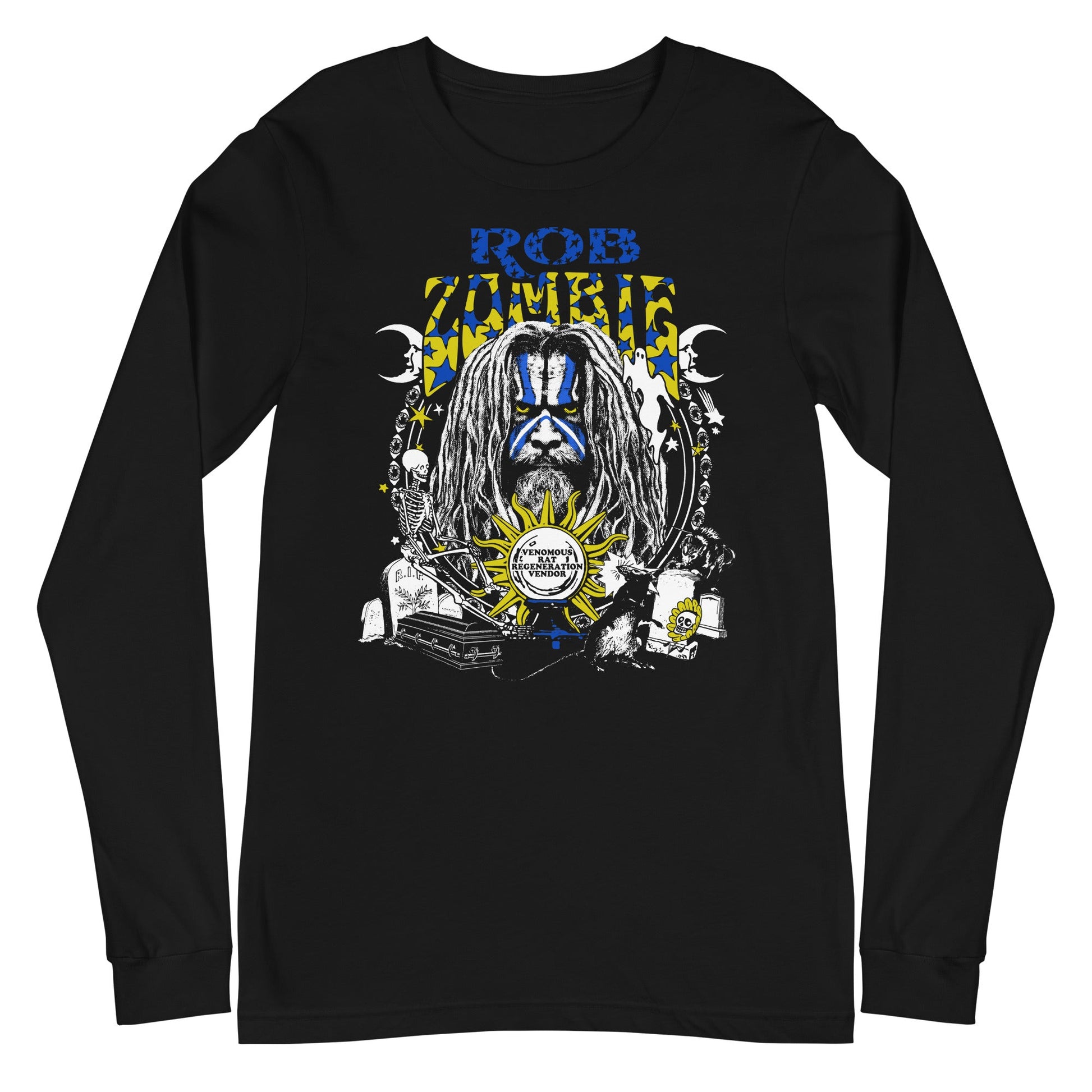 MerchMoment Rob Zombie - Venemous Rat Long Sleeve T-Shirt Black