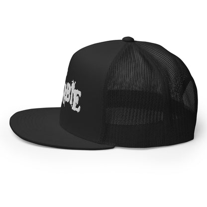 MerchMoment Rob Zombie White Logo Embroidered Trucker Hat