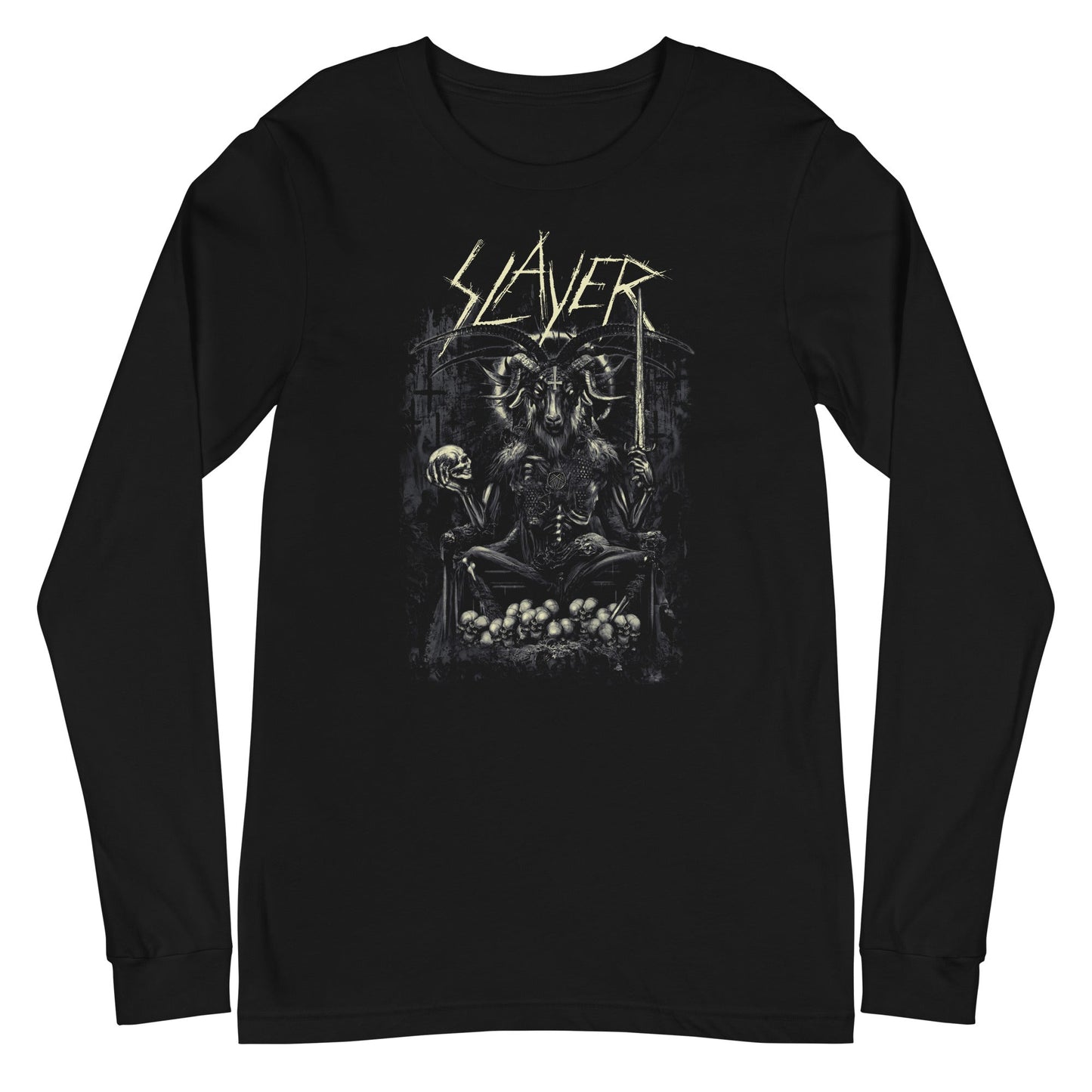 MerchMoment Slayer - Demon Head Long Sleeve T-Shirt Black