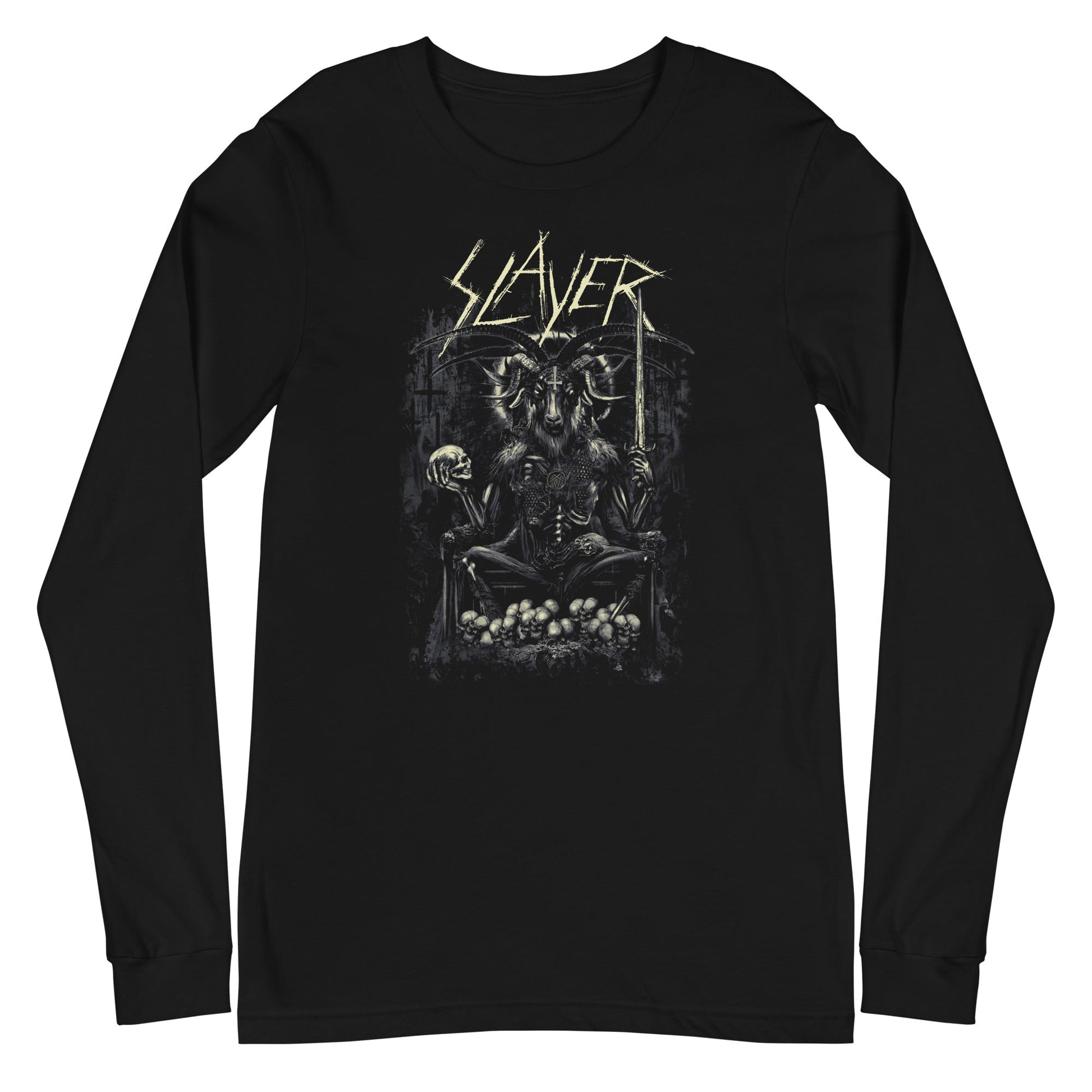 MerchMoment Slayer - Demon Head Long Sleeve T-Shirt Black