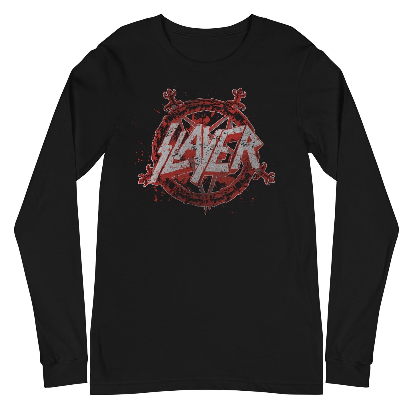 MerchMoment Slayer - Drip Logo Long Sleeve T-Shirt Black