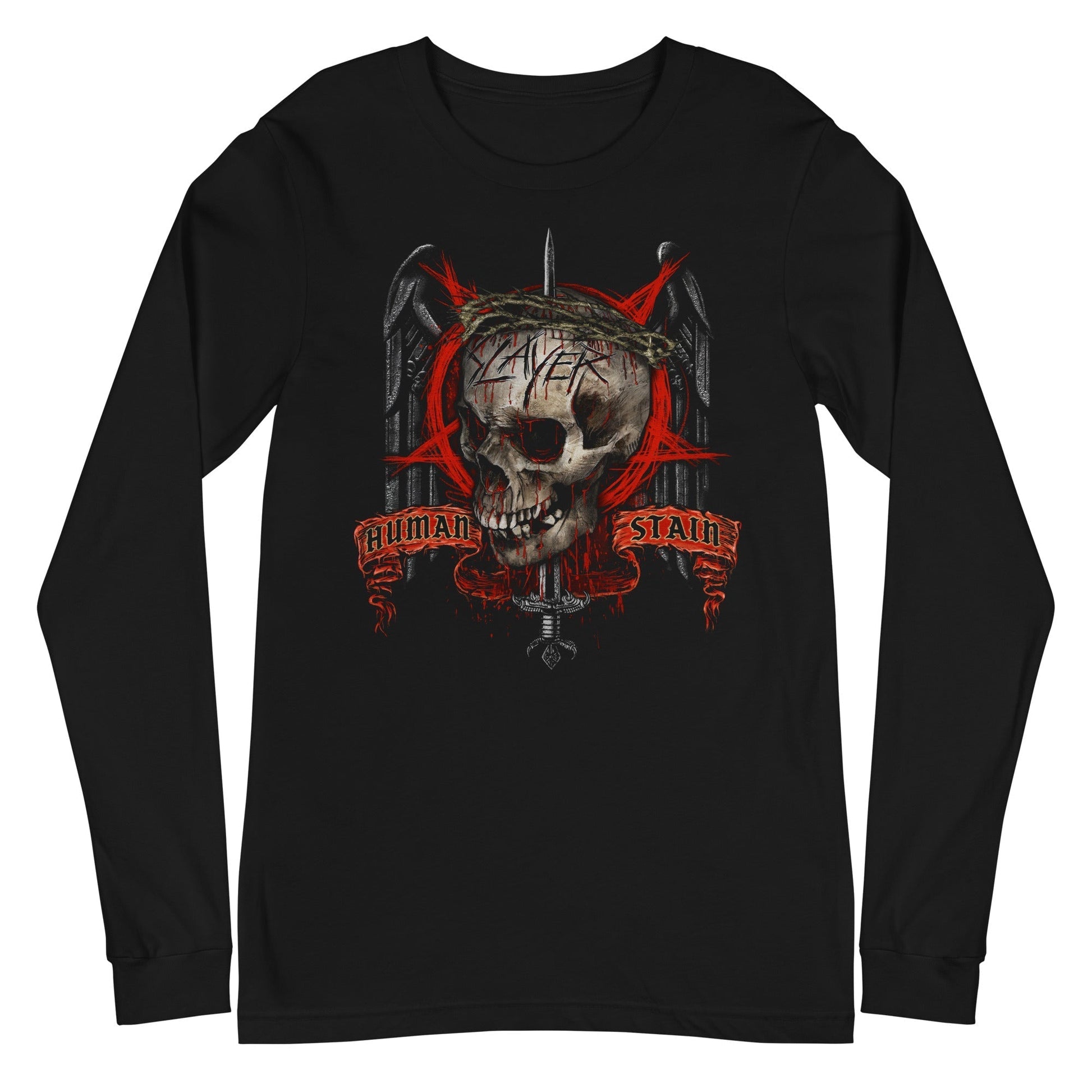 MerchMoment Slayer - Human Stain Long Sleeve T-Shirt Black