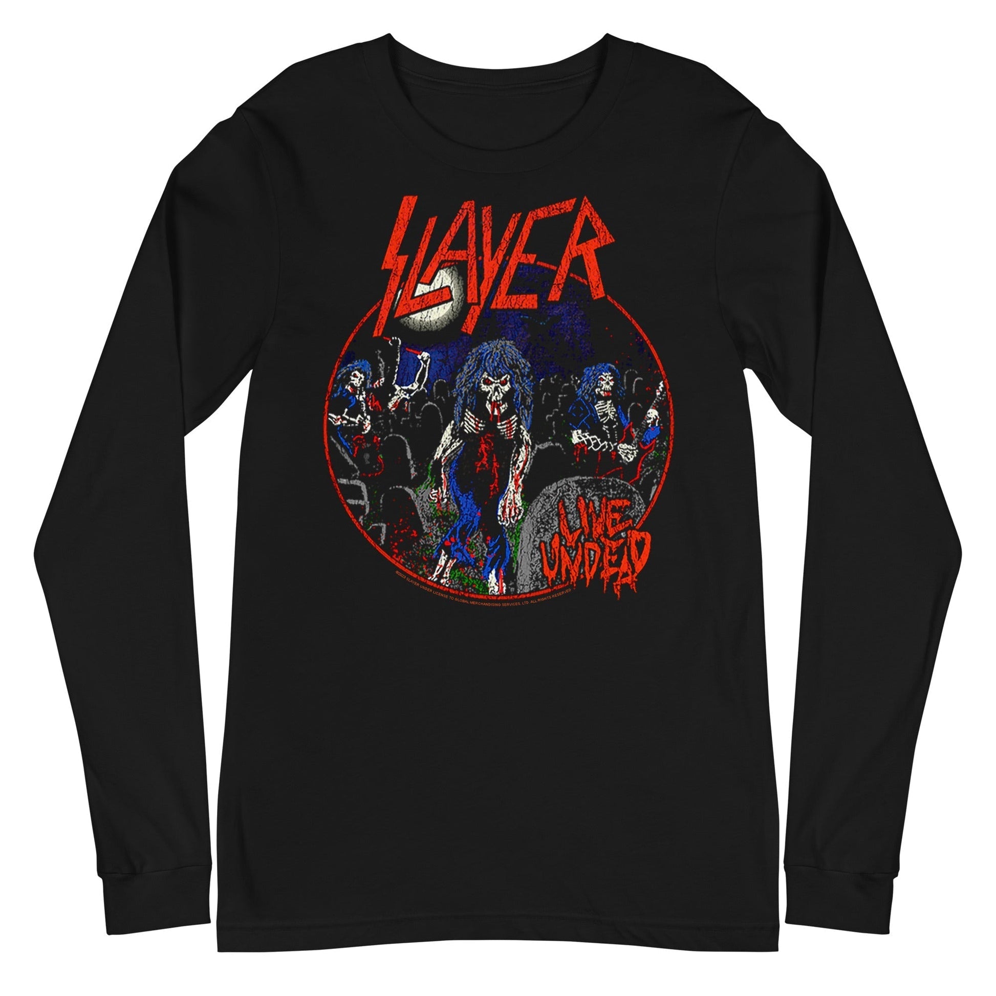 MerchMoment Slayer - Live Undead Long Sleeve T-Shirt Black