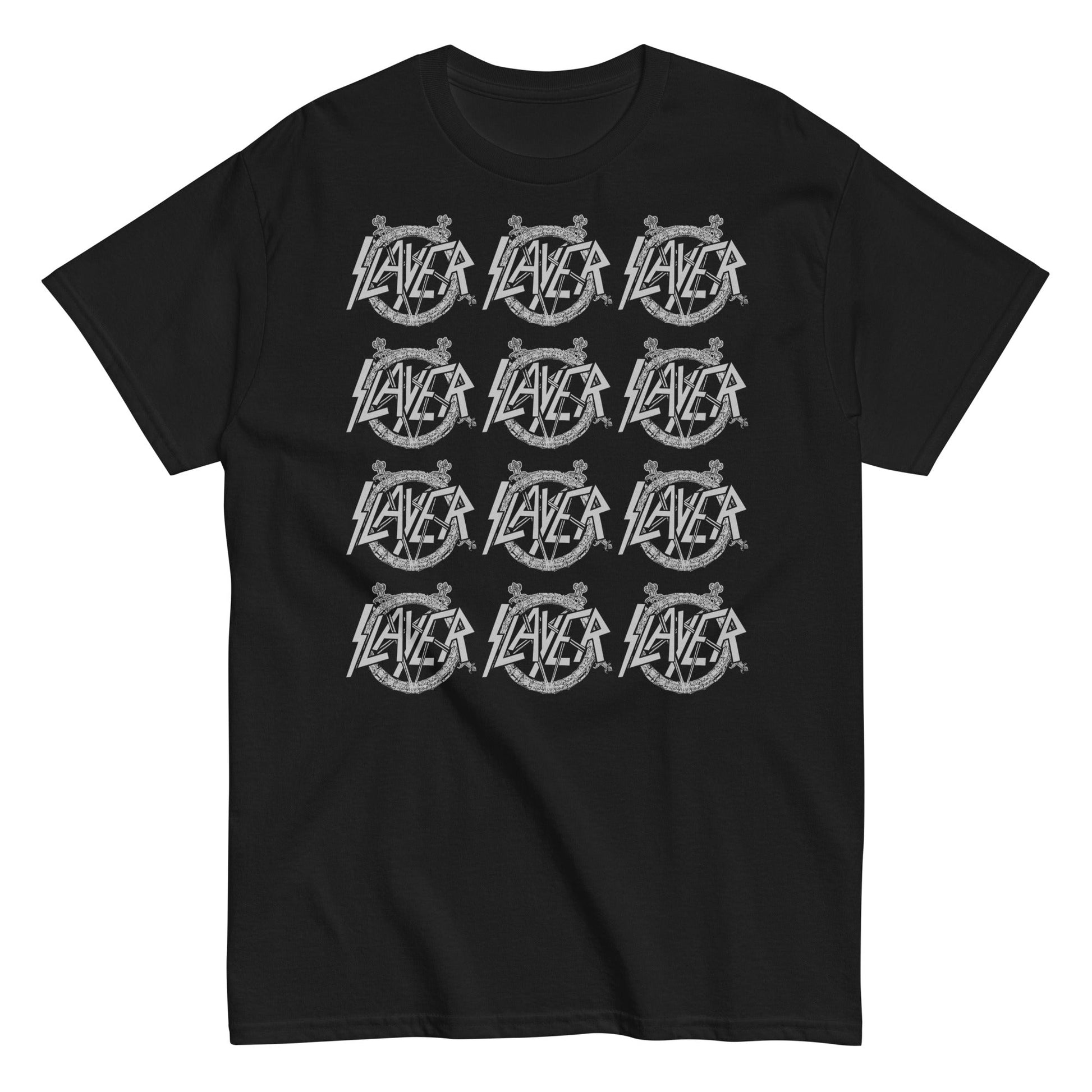 MerchMoment Slayer - Repeat Logo T-Shirt Black
