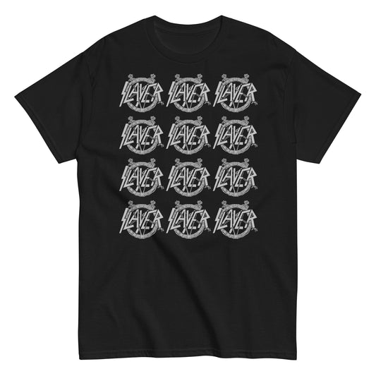 MerchMoment Slayer - Repeat Logo T-Shirt Black