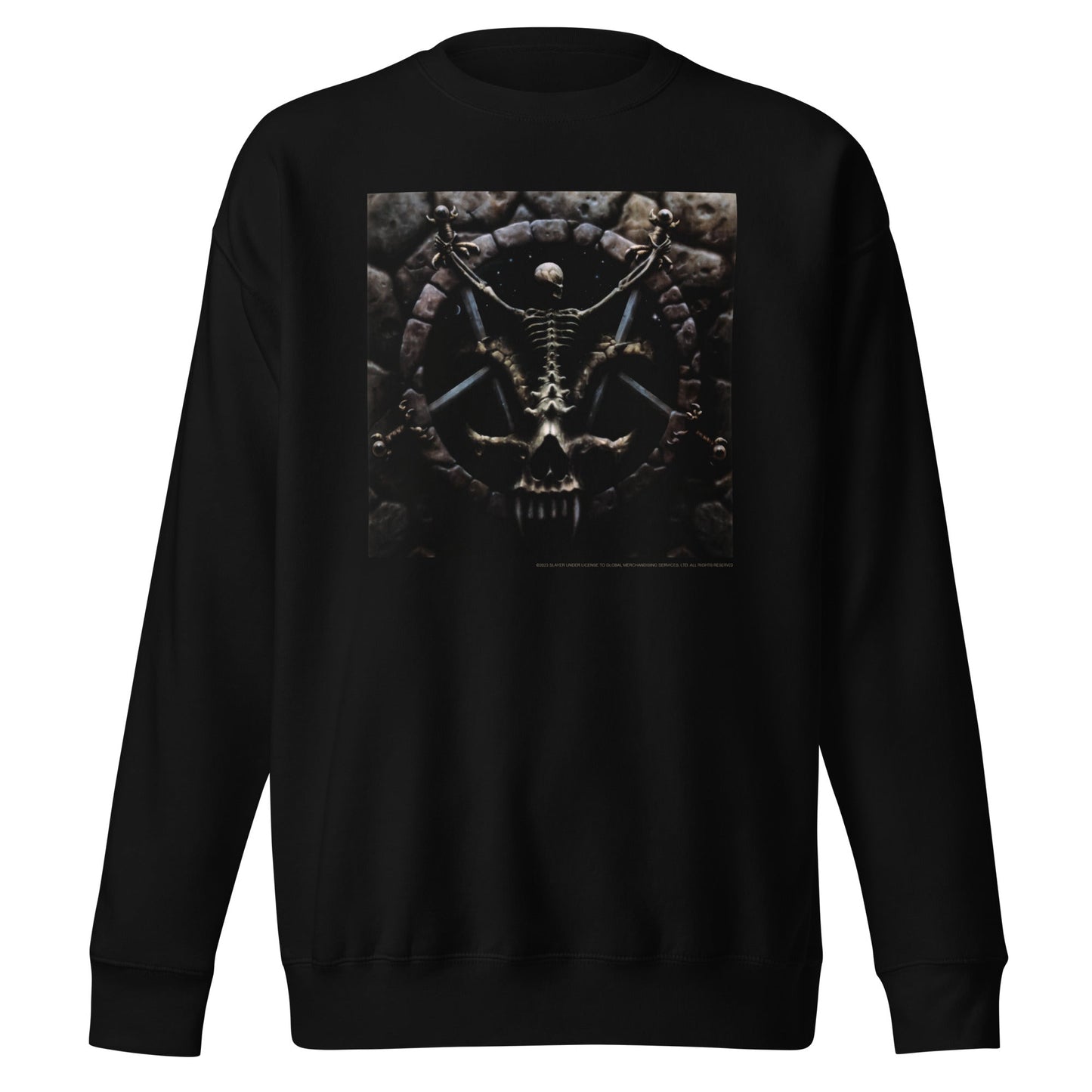 MerchMoment Slayer - Skeleton Pentagram Sweatshirt Black