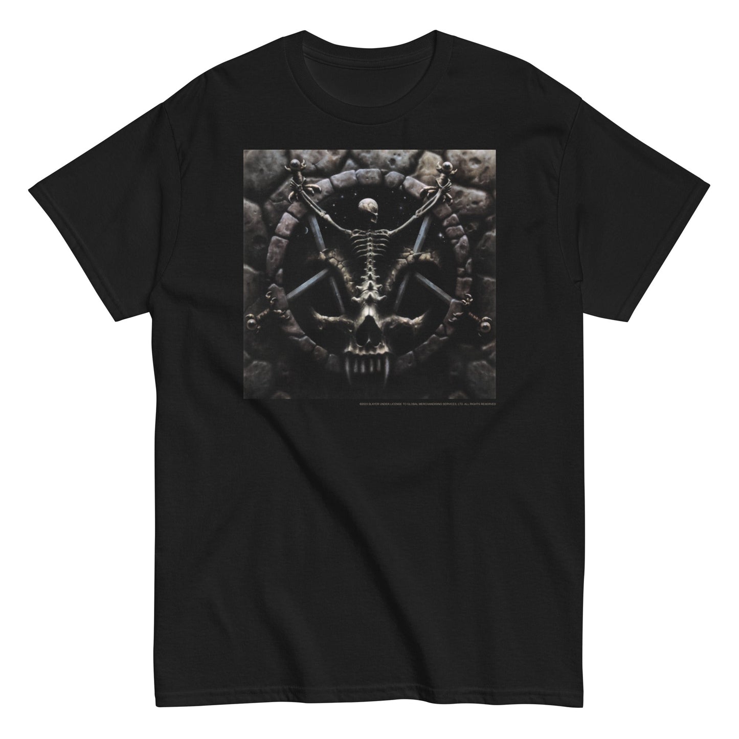 MerchMoment Slayer - Skeleton Pentagram T-Shirt Black